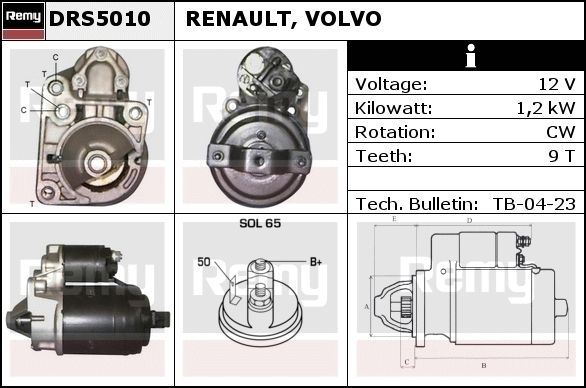 DELCO REMY Стартер DRS5200